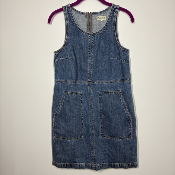 Madewell Dresses & Skirts - Madewell Womens Denim Jumper Dress Size M 90s Country Pockets Cottagecore